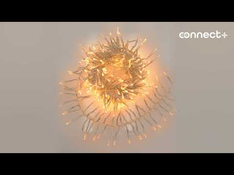 Guirlande Festoon Connect+ 3 m, 300 led blanc chaud et blanc froid, câble transparent, prolongeable 2