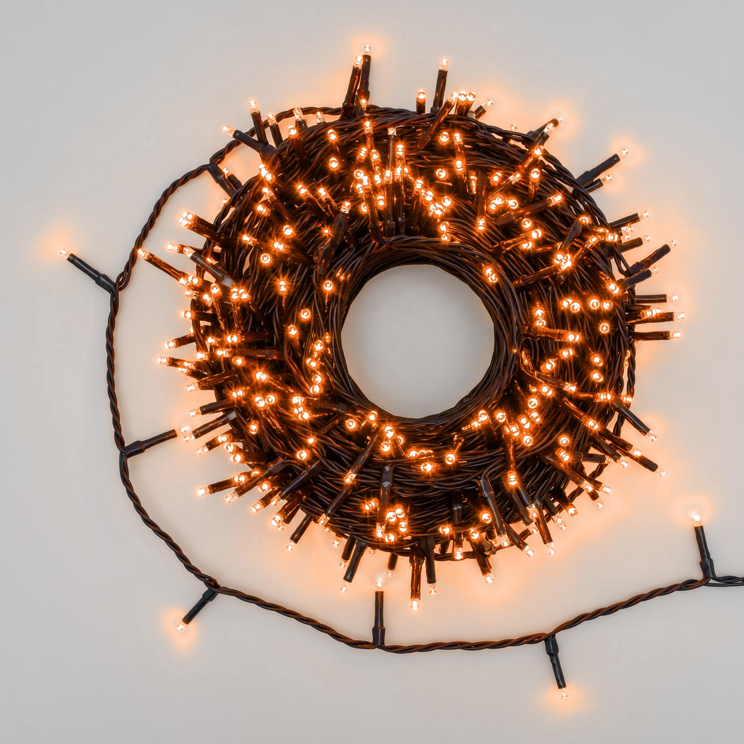 Guirlande 25,7 m, 360 miniled orange, câble vert 6 Guirlande 25,7 m, 360 miniled orange, câble vert 6