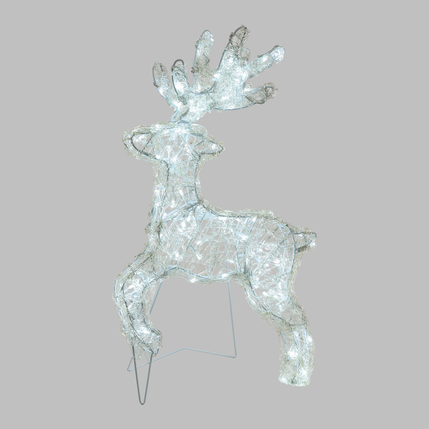 Renna galoppante Thin 3D, h 60 cm, led bianco freddo 2 Renna galoppante Thin 3D, h 60 cm, led bianco freddo 2