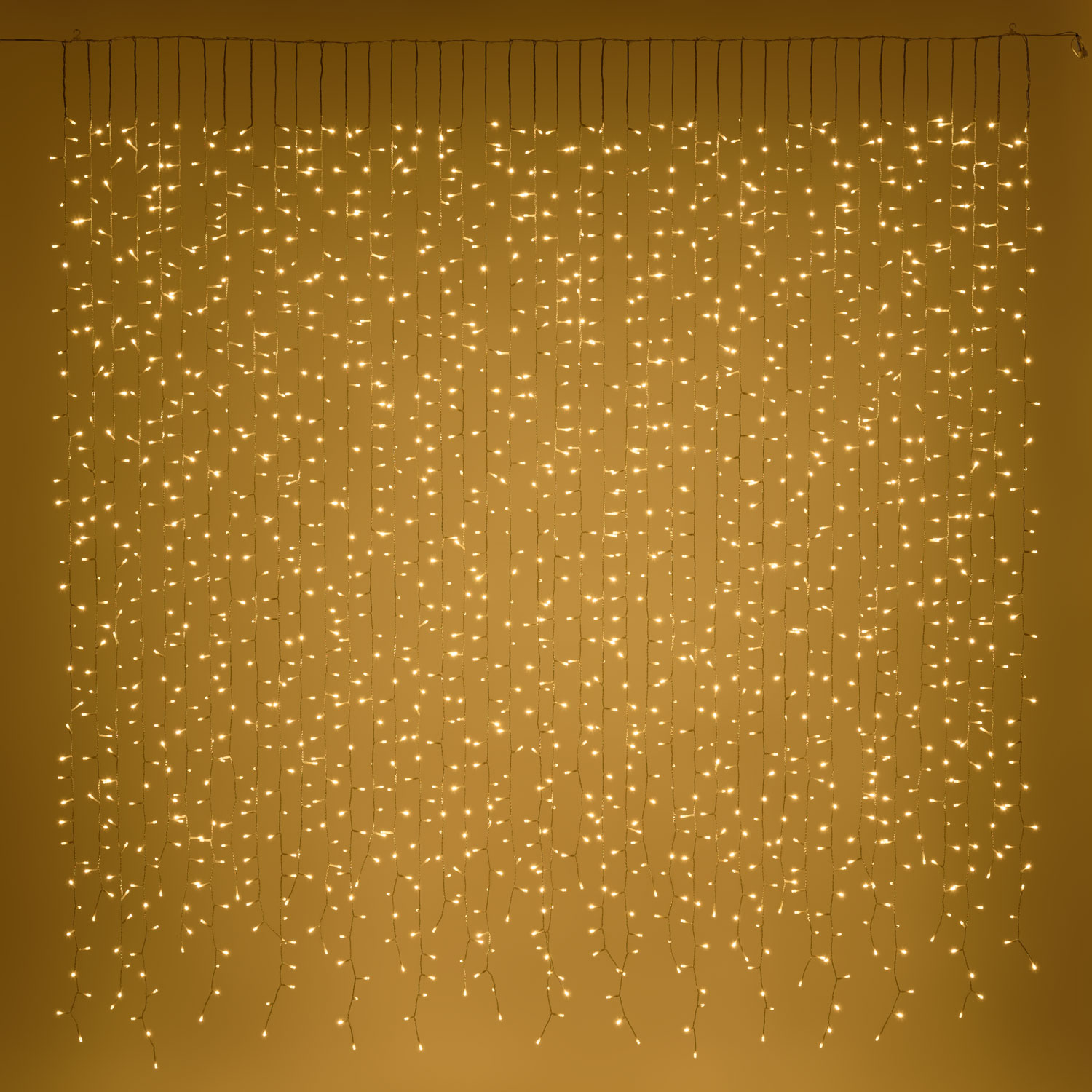 Cortina irregular 2 x h 2,3 m, 1680 led blanco cálido, cable transparente, prolongable 1 Cortina irregular 2 x h 2,3 m, 1680 led blanco cálido, cable transparente, prolongable 1