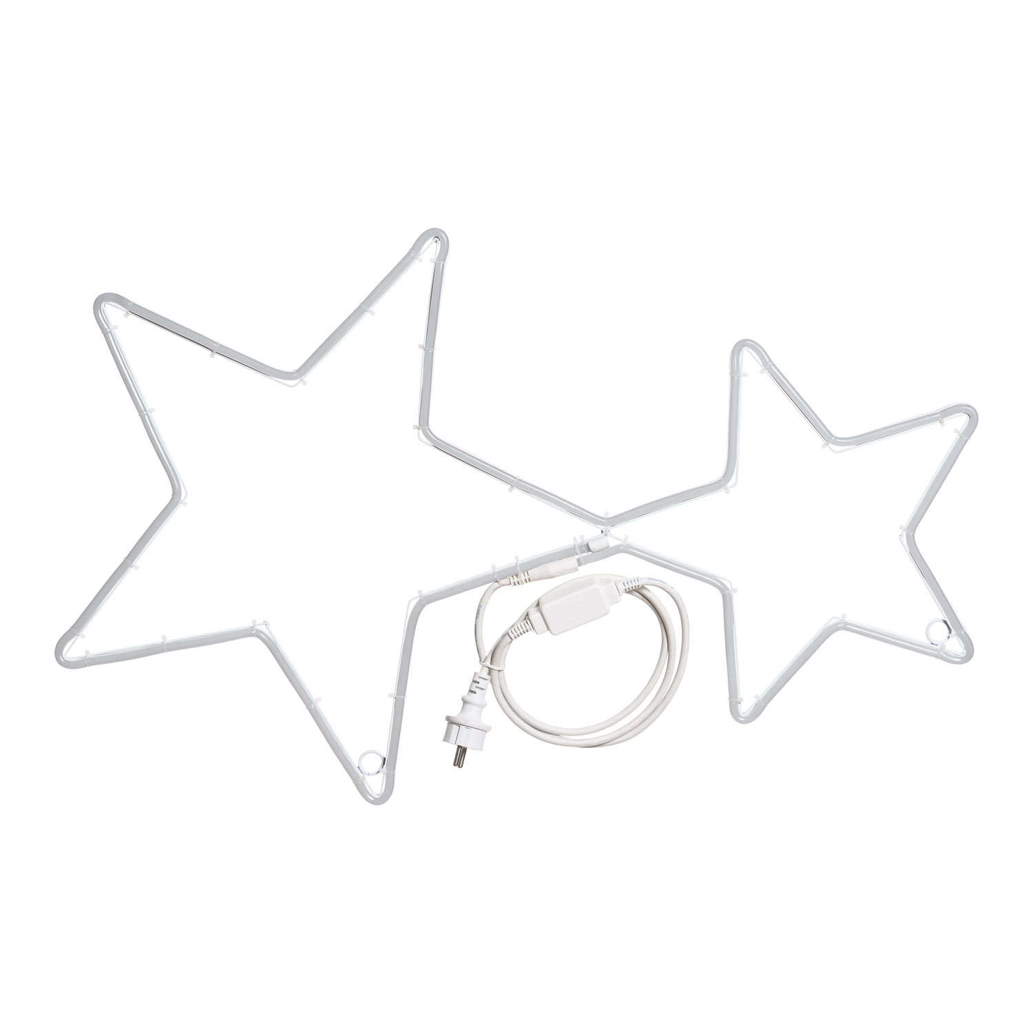 Pareja de estrellas luminosas led blanco frío, efecto neón 2 Pareja de estrellas luminosas led blanco frío, efecto neón 2
