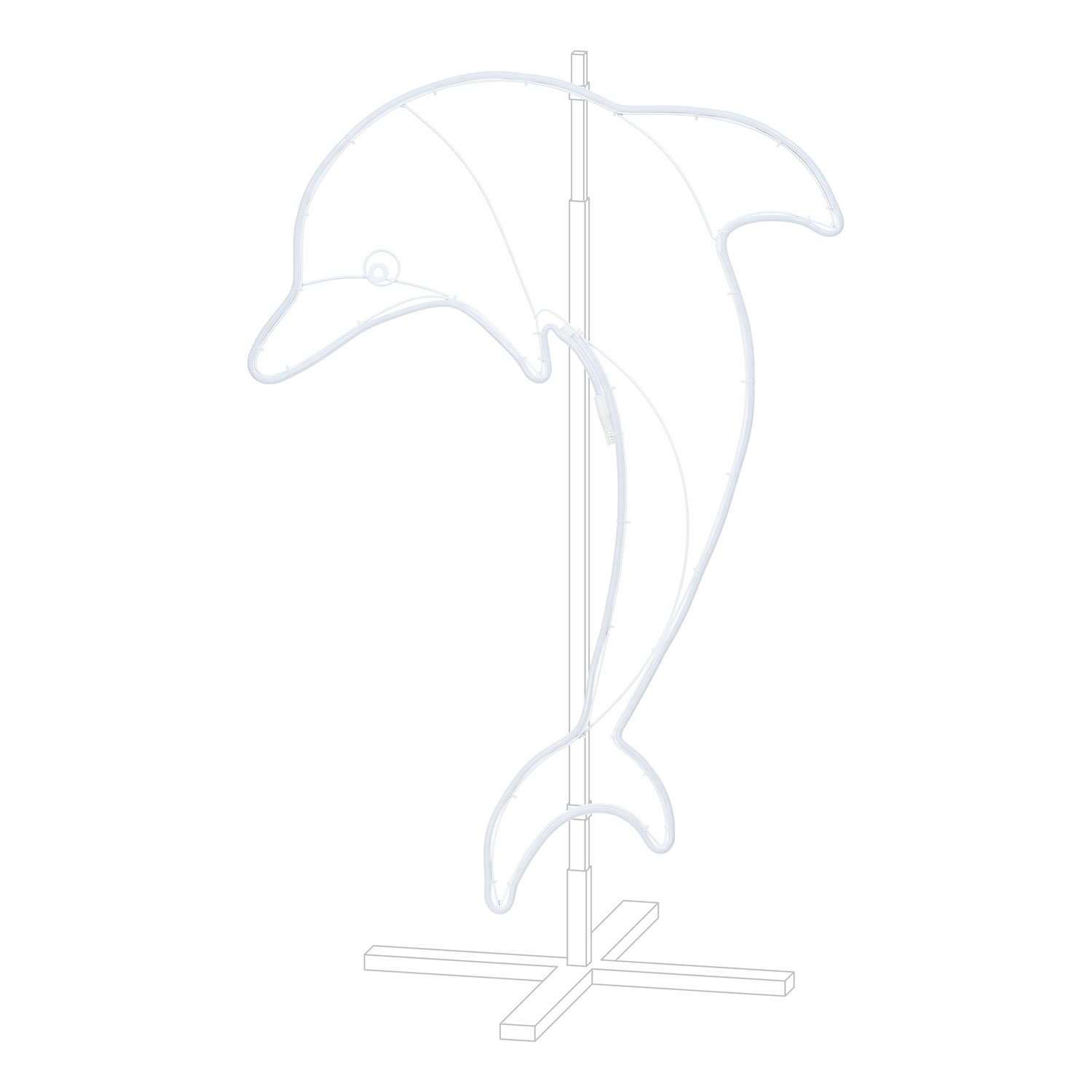 Double Sided Neon Dolphin Lights SMD, h. 95 cm, 352 Leds 5 Double Sided Neon Dolphin Lights SMD, h. 95 cm, 352 Leds 5