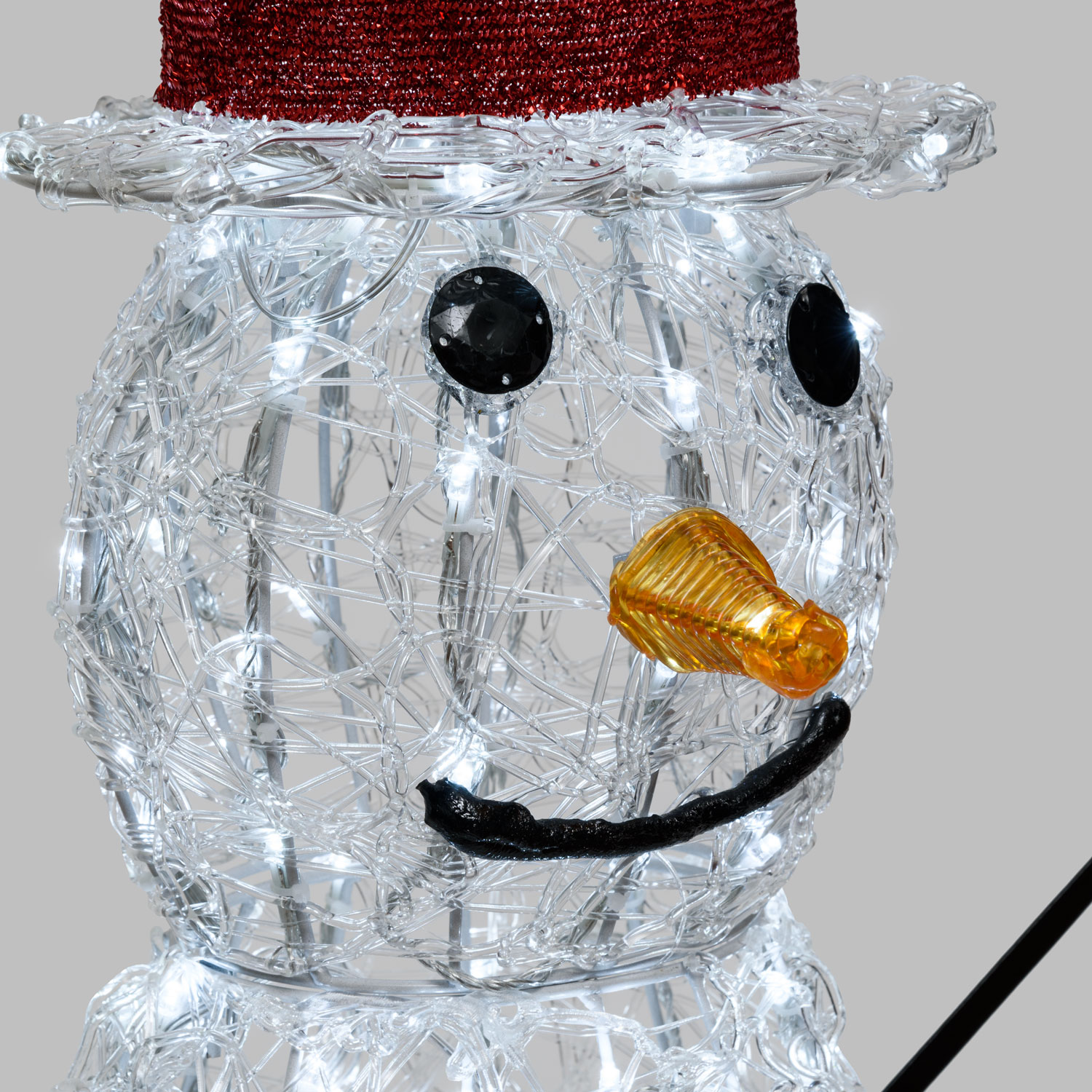 Schneemann weiches Akryl, 90 cm, 180 LEDs kaltweiß 5 Schneemann weiches Akryl, 90 cm, 180 LEDs kaltweiß 5