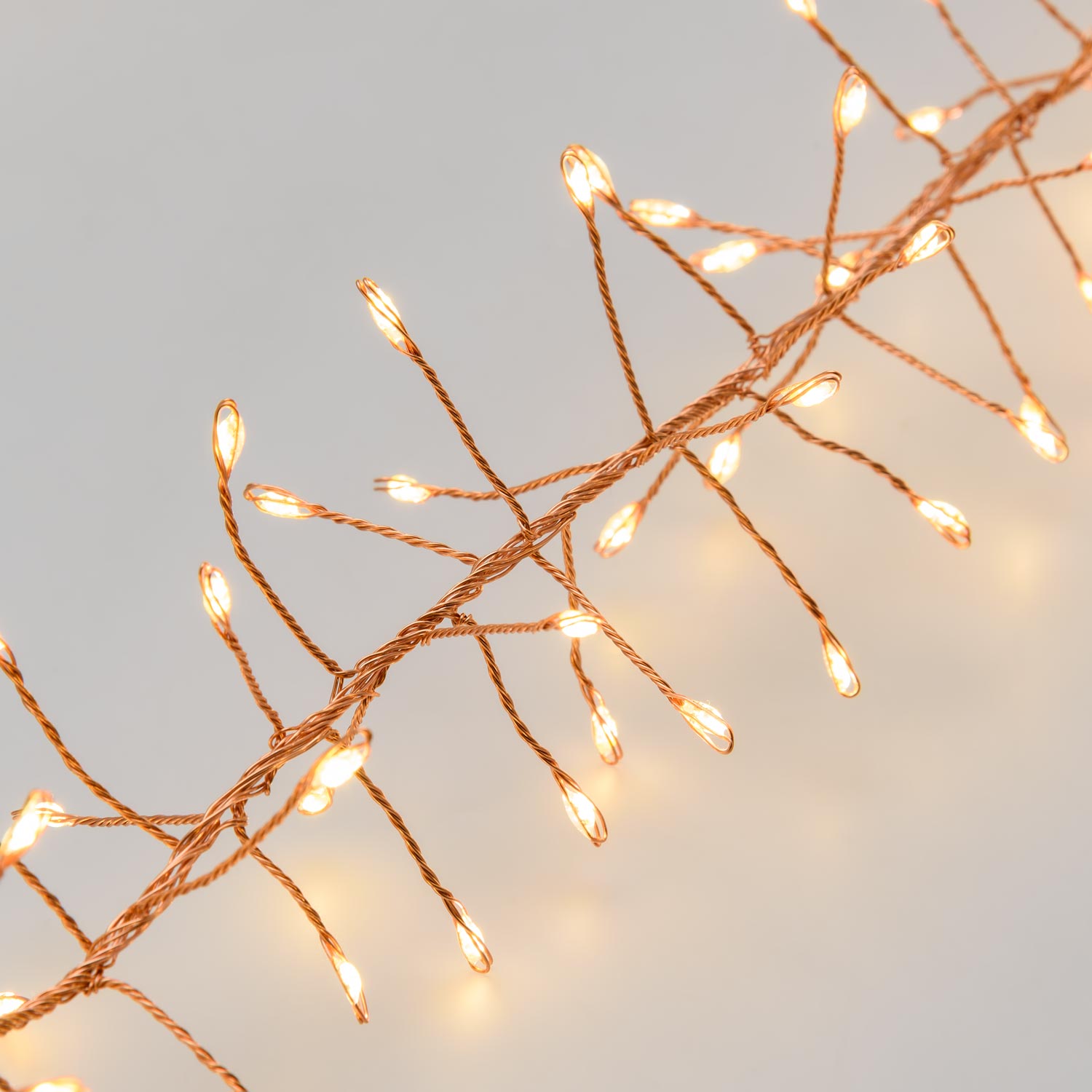Guirlande Festoon câble cuivré de 3 m, 600 microled blanc chaud Guirlande Festoon câble cuivré de 3 m, 600 microled blanc chaud