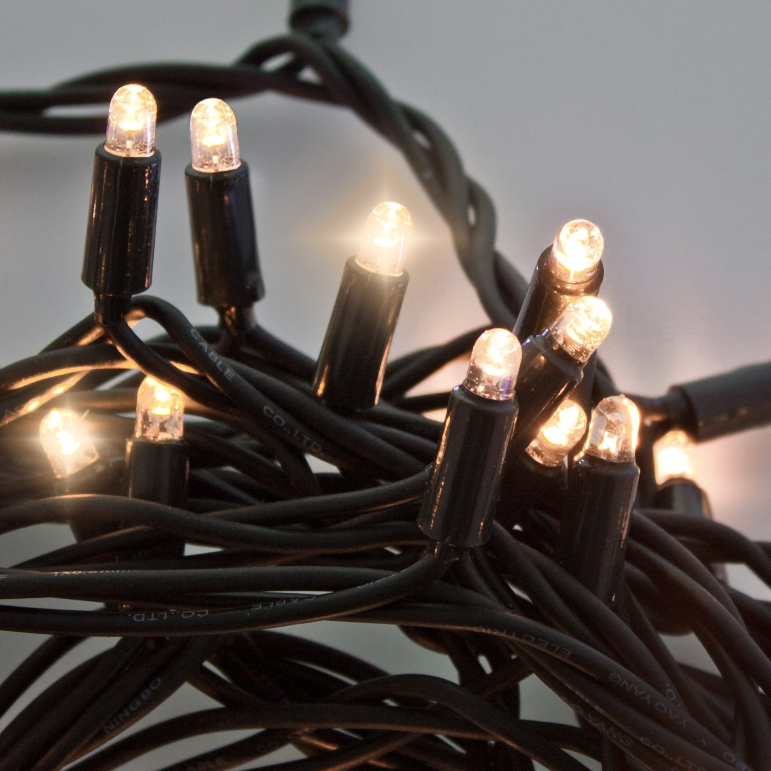 Catena 20 m, 200 maxiled bianco caldo SOFT, cavo verde, prolungabile, IP67 8