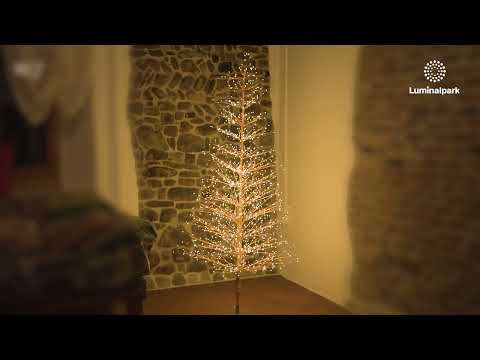 Albero Conico Tiglio oro rosa h 1,8 m, 1568 microled bianco caldo, uso interno 2