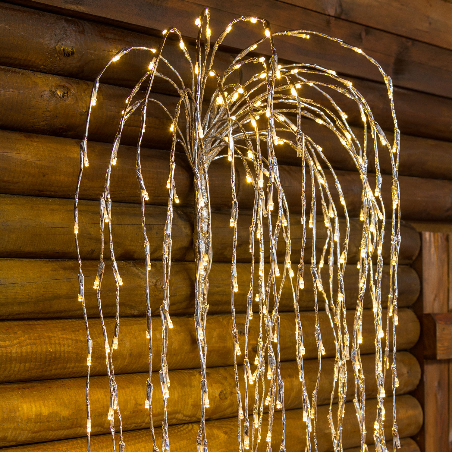 Ramo di salice luminoso argento, 480 led bianco caldo  5 Ramo di salice luminoso argento, 480 led bianco caldo  5