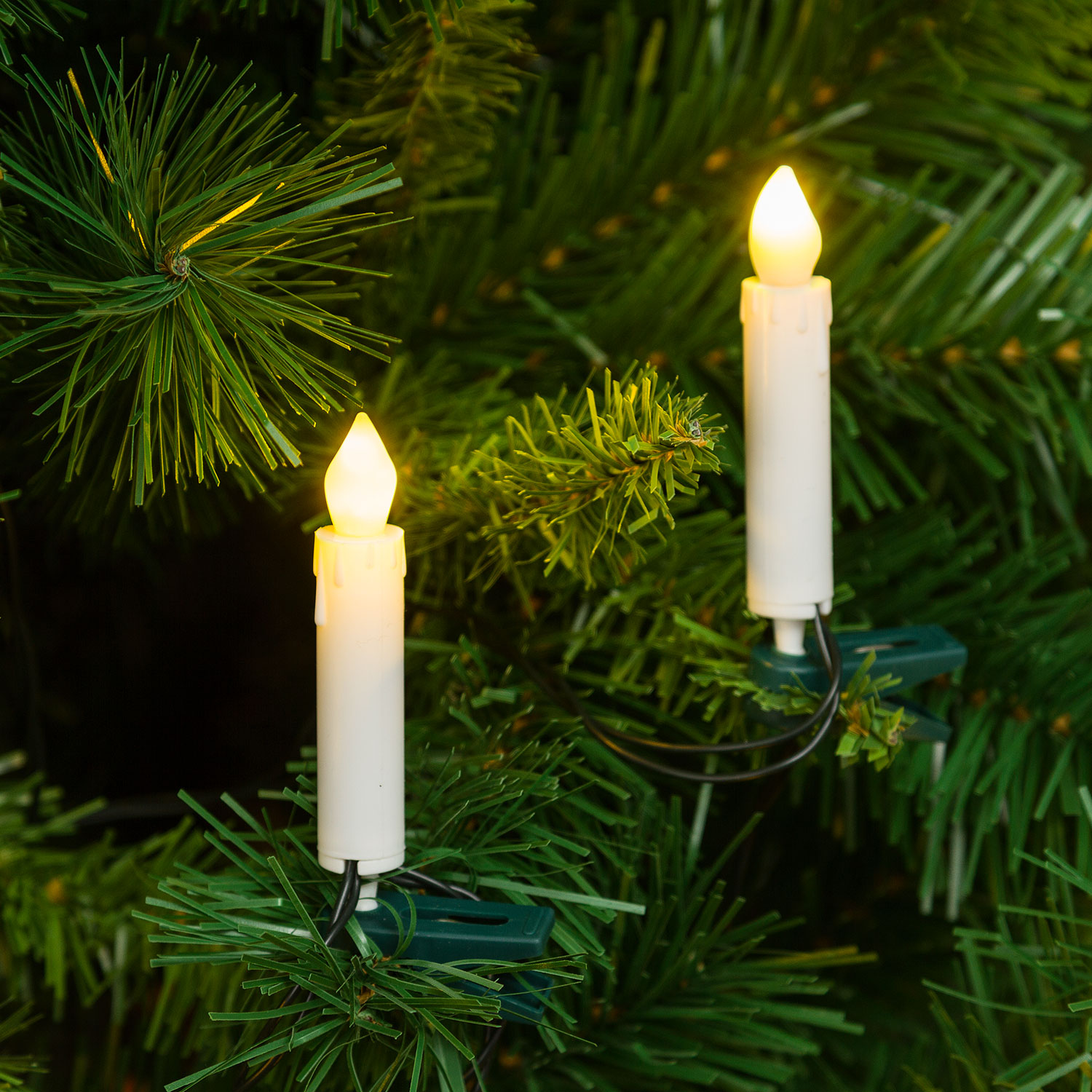 Catena di 20 candeline led per albero, bianco caldo 1 Catena di 20 candeline led per albero, bianco caldo 1