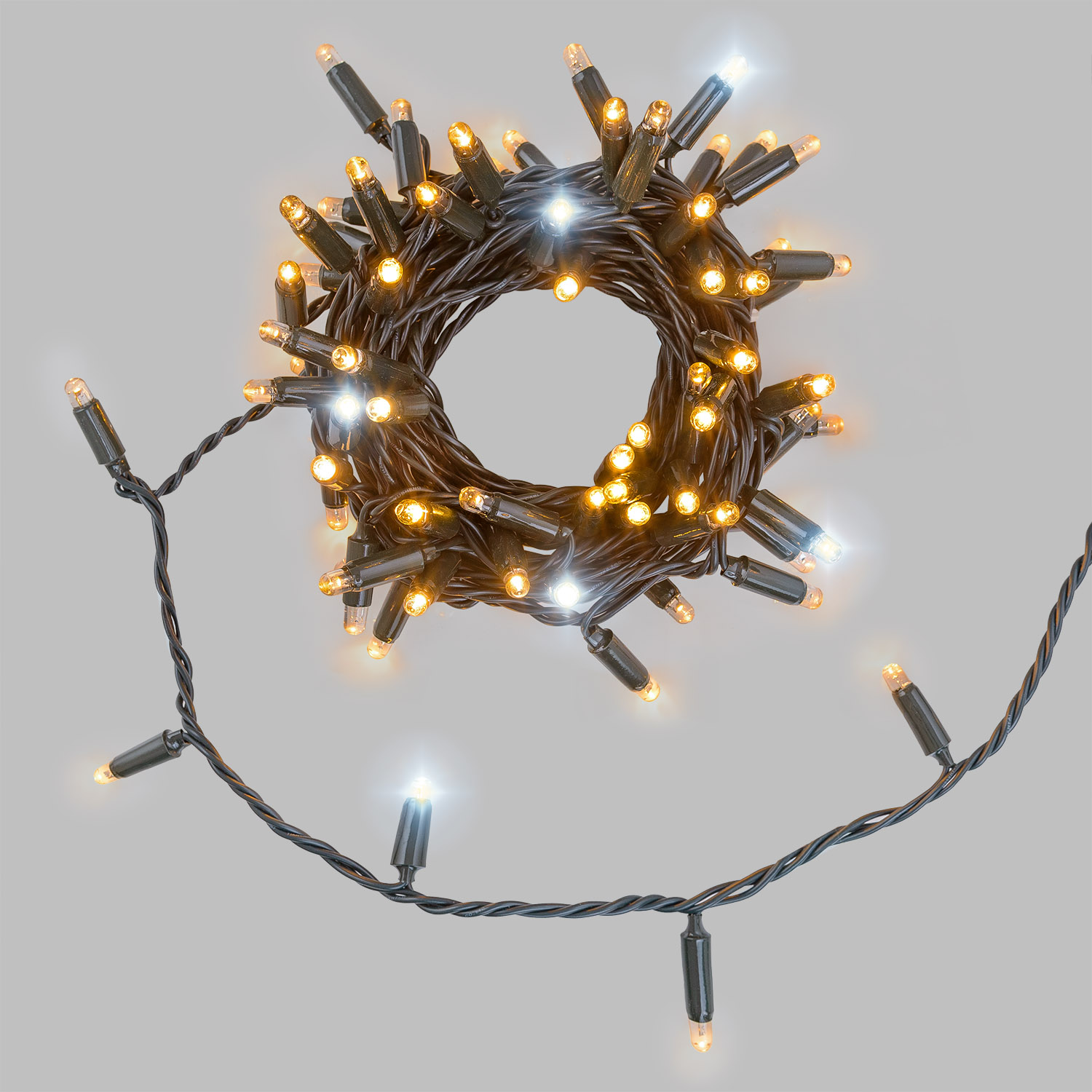 8 m Warm White Connect ProLine 36V Dual Color Flashing String Lights, 80 maxiLEDs, green cable