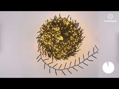 Catena Nastro di Luce Plus 20 m, 1000 miniled bianco caldo, cavo verde 2