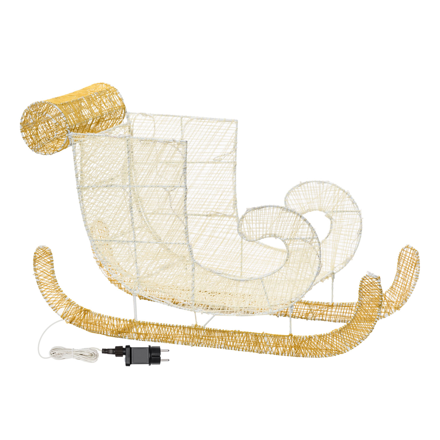 Slitta 3D Light Cream & Brown h 54 cm, 180 led bianco extra caldo 2 Slitta 3D Light Cream & Brown h 54 cm, 180 led bianco extra caldo 2