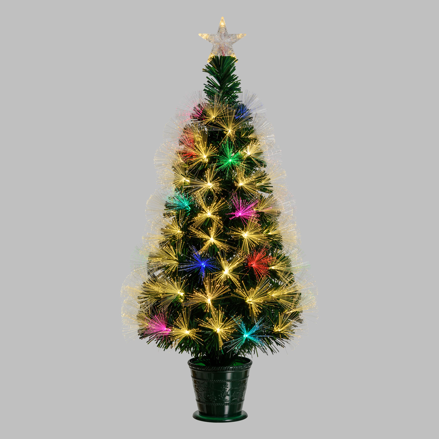 Sapin artificiel vert, fibre optique 100 cm, led blanc chaud et RGB 12 Sapin artificiel vert, fibre optique 100 cm, led blanc chaud et RGB 12