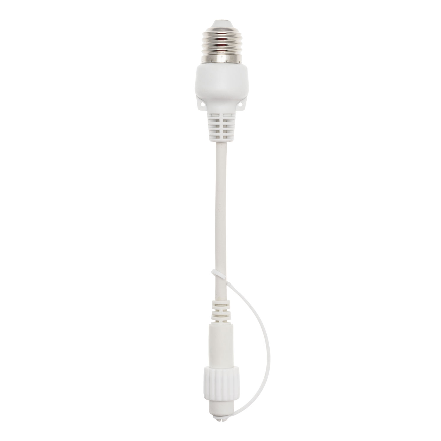 Tappo di chiusura portalampade E27 con derivazione PML, 20 cm, cavo bianco Tappo di chiusura portalampade E27 con derivazione PML, 20 cm, cavo bianco