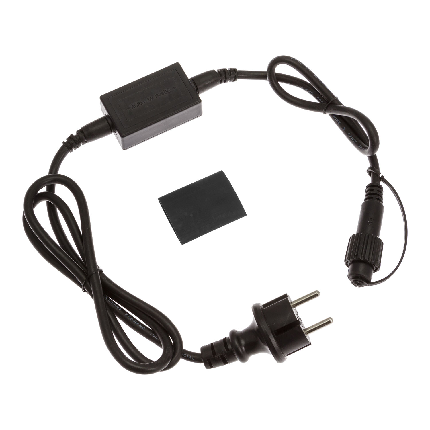 Schwarzes PML Speisekabel 1,5 m, mit AC-DC, IP67 Schwarzes PML Speisekabel 1,5 m, mit AC-DC, IP67