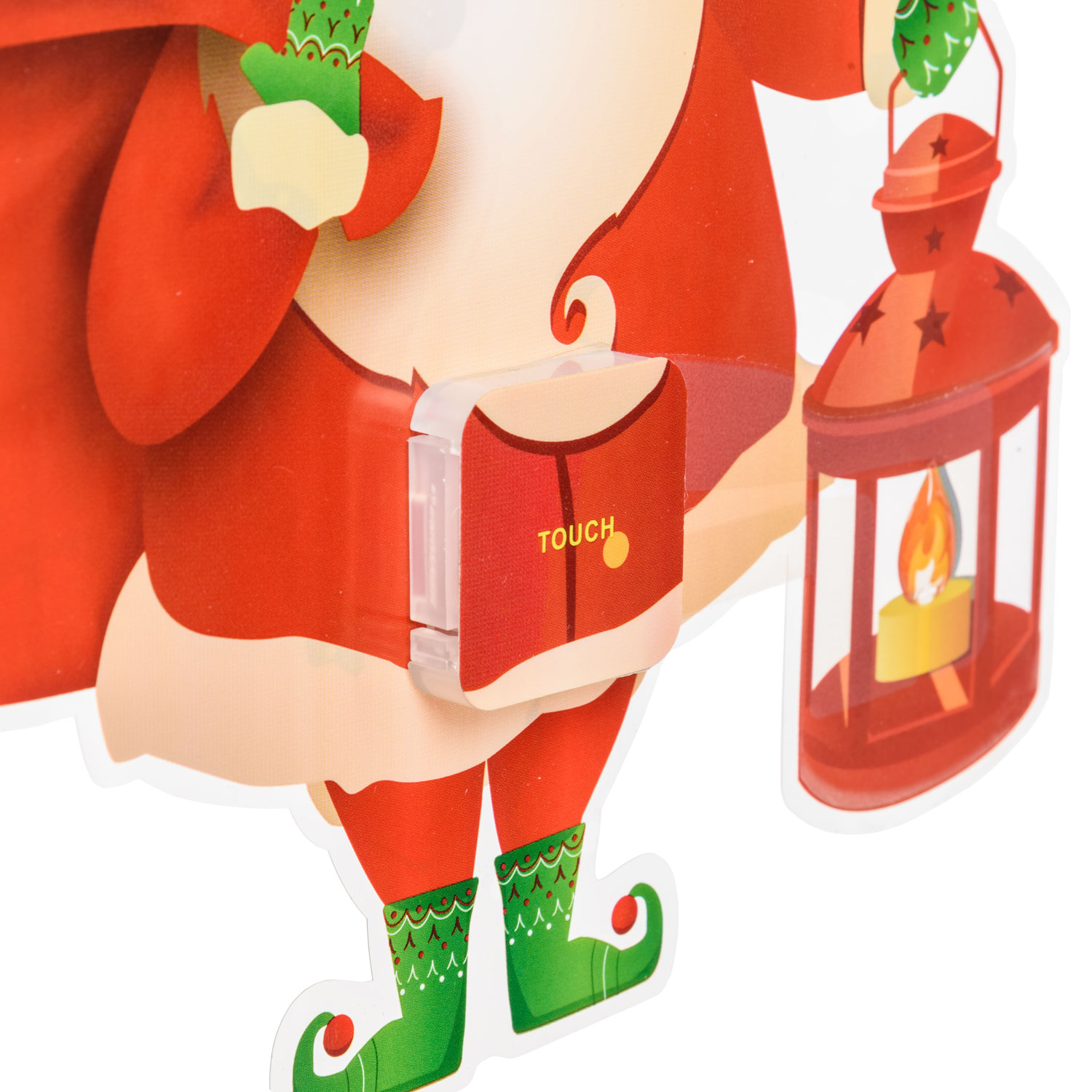 Christmas window sticker, Santa with lantern, 25 cm, warm white LEDs 4 Christmas window sticker, Santa with lantern, 25 cm, warm white LEDs 4