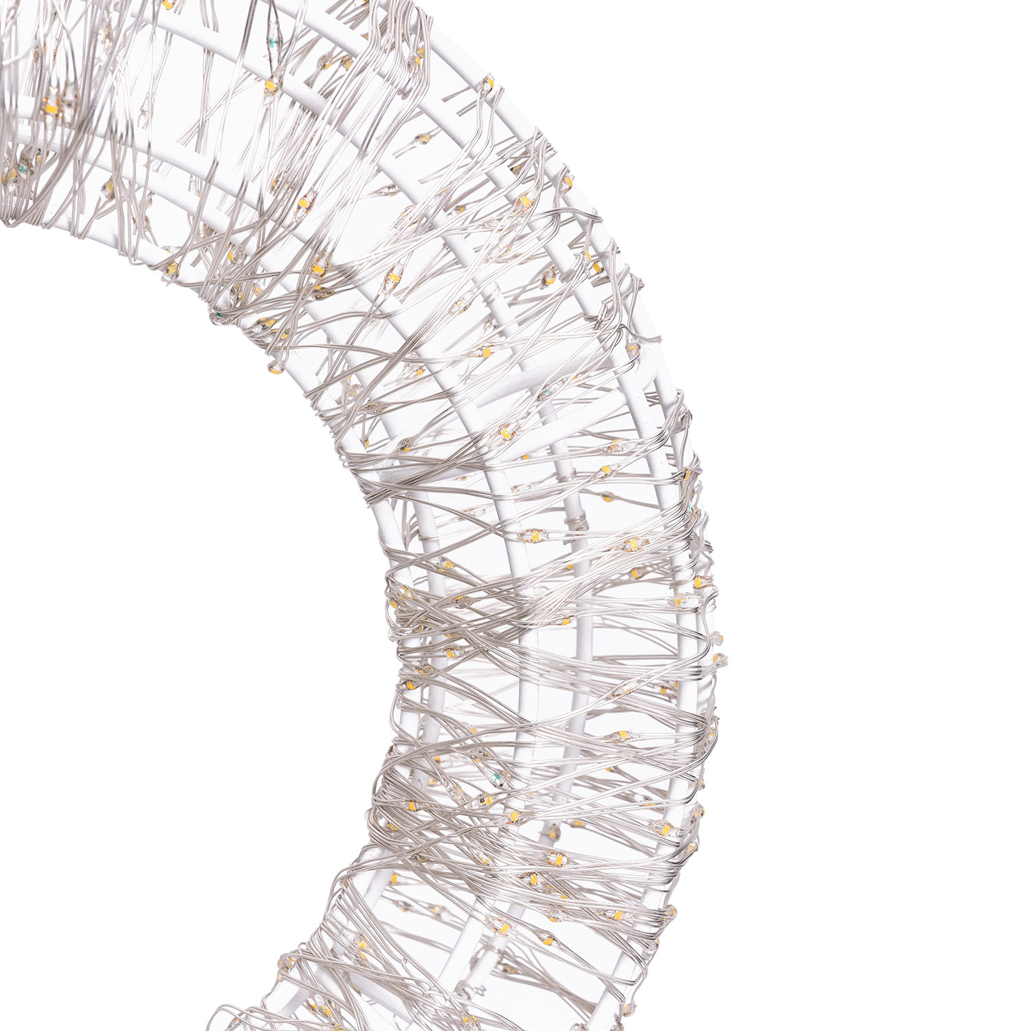 Corona Bianca 3D Ø 35 cm, microled bianco caldo e RGB, uso interno 4