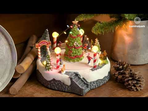 Weihnachtsdorf, Berglandschaft mit Schlittschuhläufern, Weihnachtslieder 2 Weihnachtsdorf, Berglandschaft mit Schlittschuhläufern, Weihnachtslieder 2