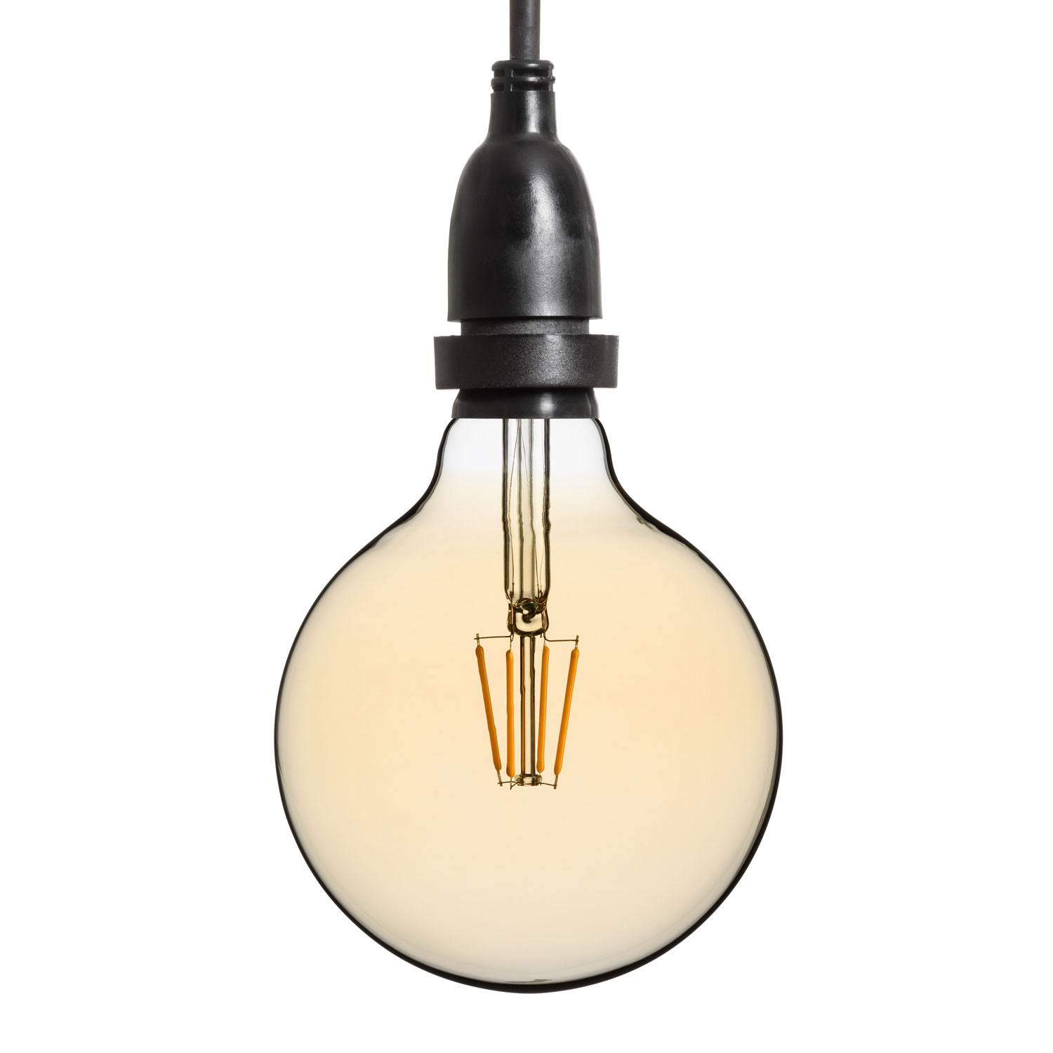 5m Lichterkette, 8 hängende LED Globo Birnen 4 Watt Ø 125 mm, schwarzes Kabel, erweiterbar 2 5m Lichterkette, 8 hängende LED Globo Birnen 4 Watt Ø 125 mm, schwarzes Kabel, erweiterbar 2