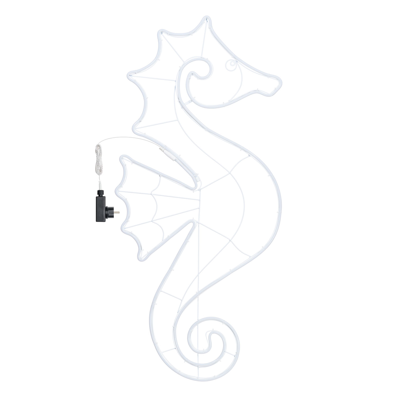 Caballito de mar izquierdo luminoso led, 520 led blanco cálido, efecto neón 3 Caballito de mar izquierdo luminoso led, 520 led blanco cálido, efecto neón 3