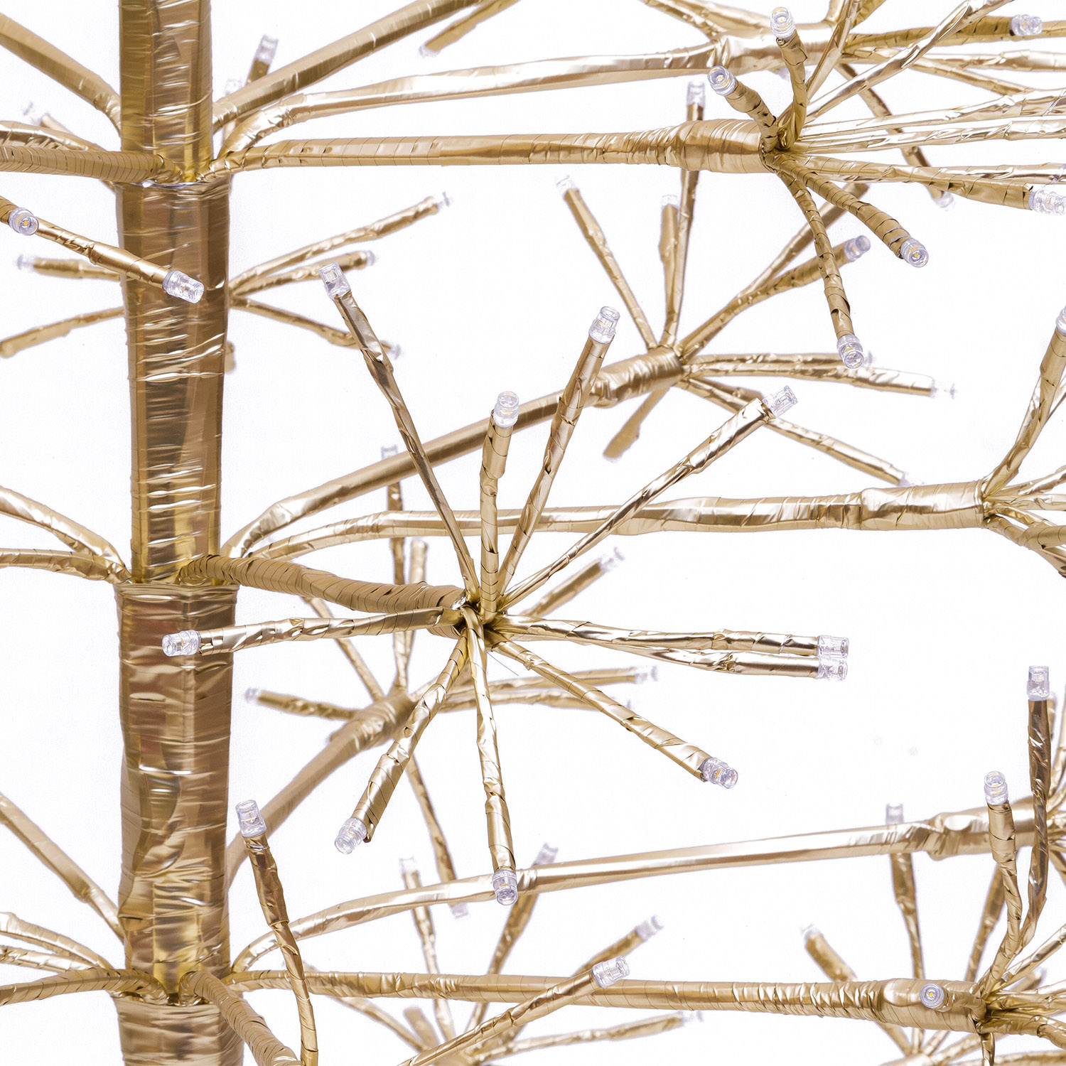 Albero Conico Champagne, h 2,7 m, 1810 led bianco caldo 2