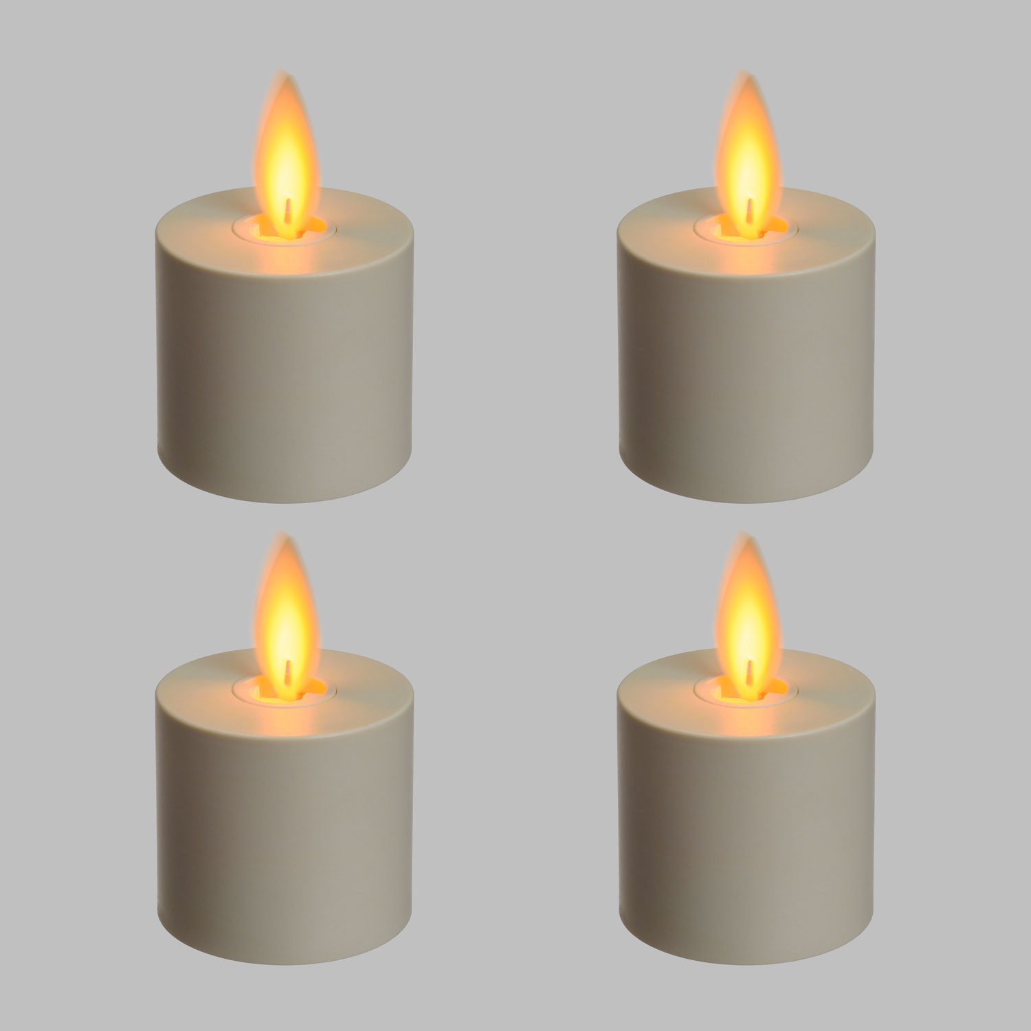 4er Set LED Teelichter warmweiß mit Fernbedienung 6 4er Set LED Teelichter warmweiß mit Fernbedienung 6