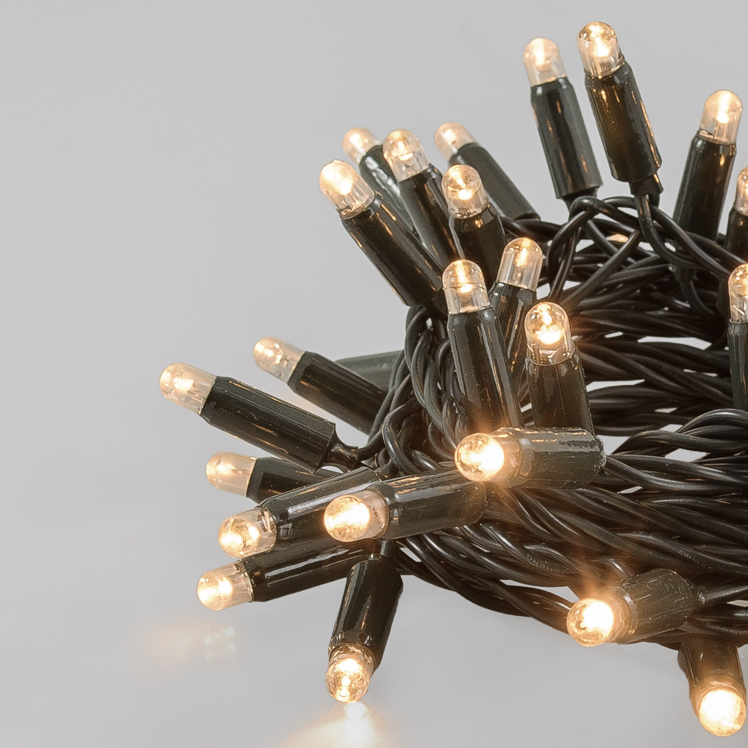 Guirlande Connect ProLine 36V, 8 m, 80 maxiled blanc chaud soft, câble vert, prolongeable 5