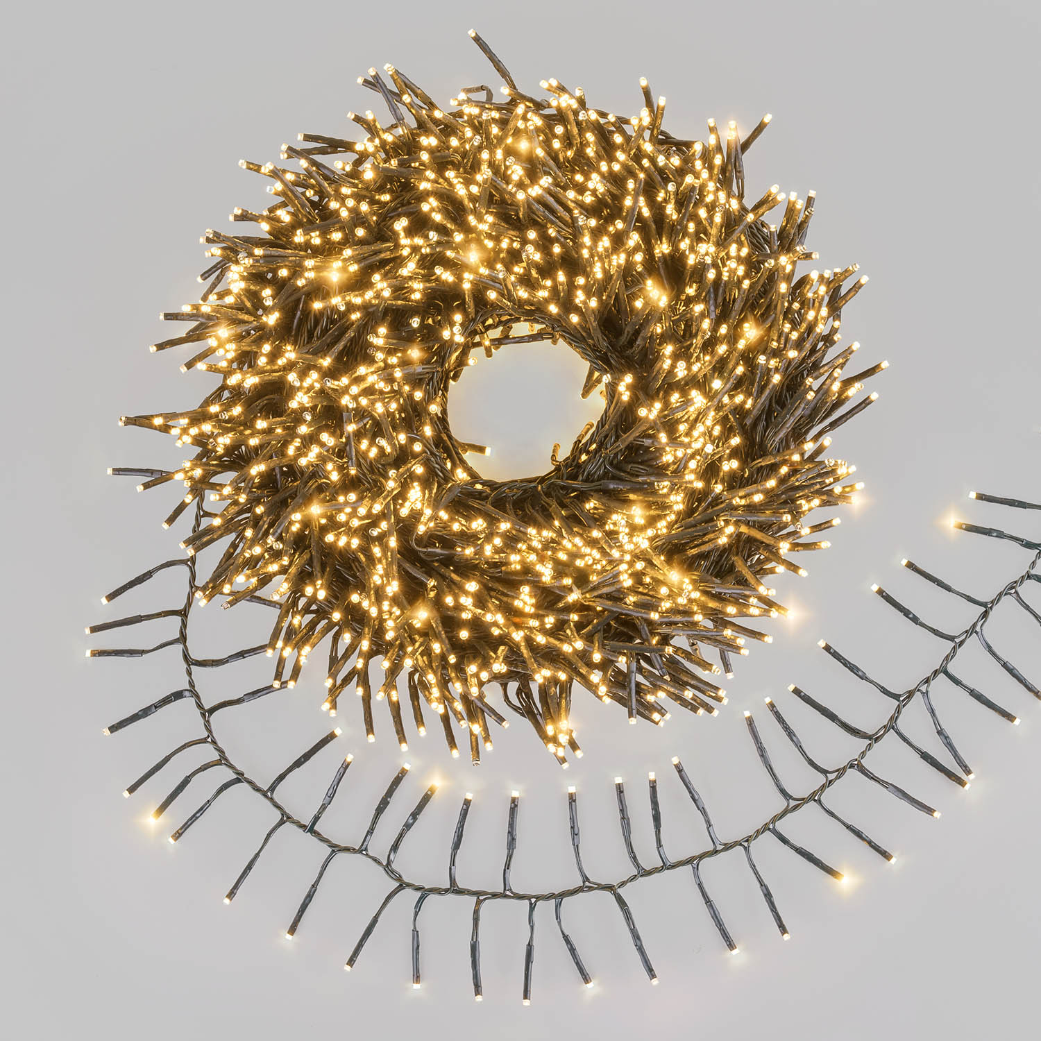 Catena Festone 30 m, 2000 miniled bianco caldo, cavo verde Catena Festone 30 m, 2000 miniled bianco caldo, cavo verde