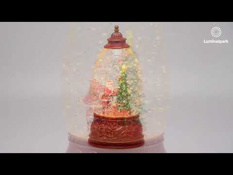 Lanterna Panorama con Albero e Babbo Natale, led bianco caldo 2 Lanterna Panorama con Albero e Babbo Natale, led bianco caldo 2