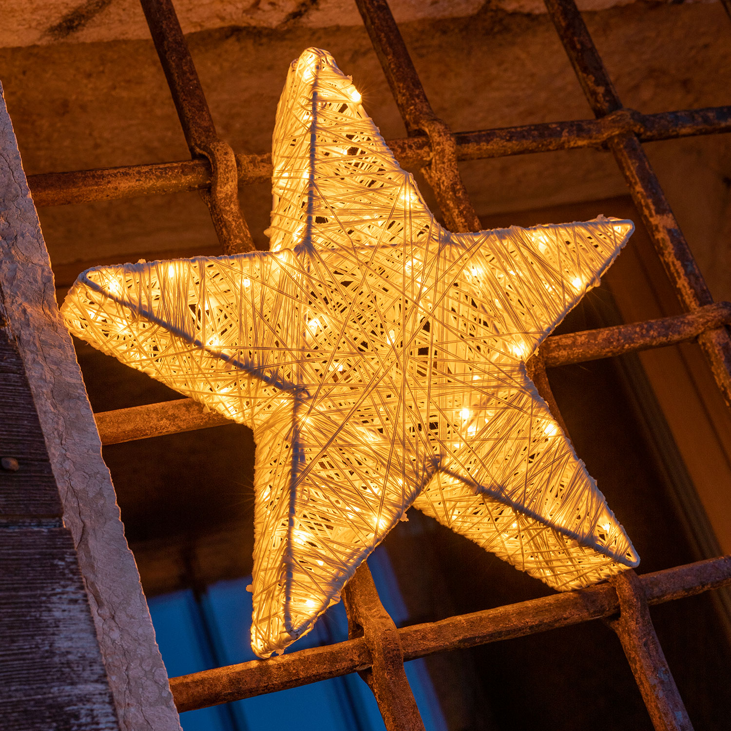 h 35 cm, 80 Traditional Warm White LEDs Cream & Brown Multipurpose Star 3D Lights 2 h 35 cm, 80 Traditional Warm White LEDs Cream & Brown Multipurpose Star 3D Lights 2