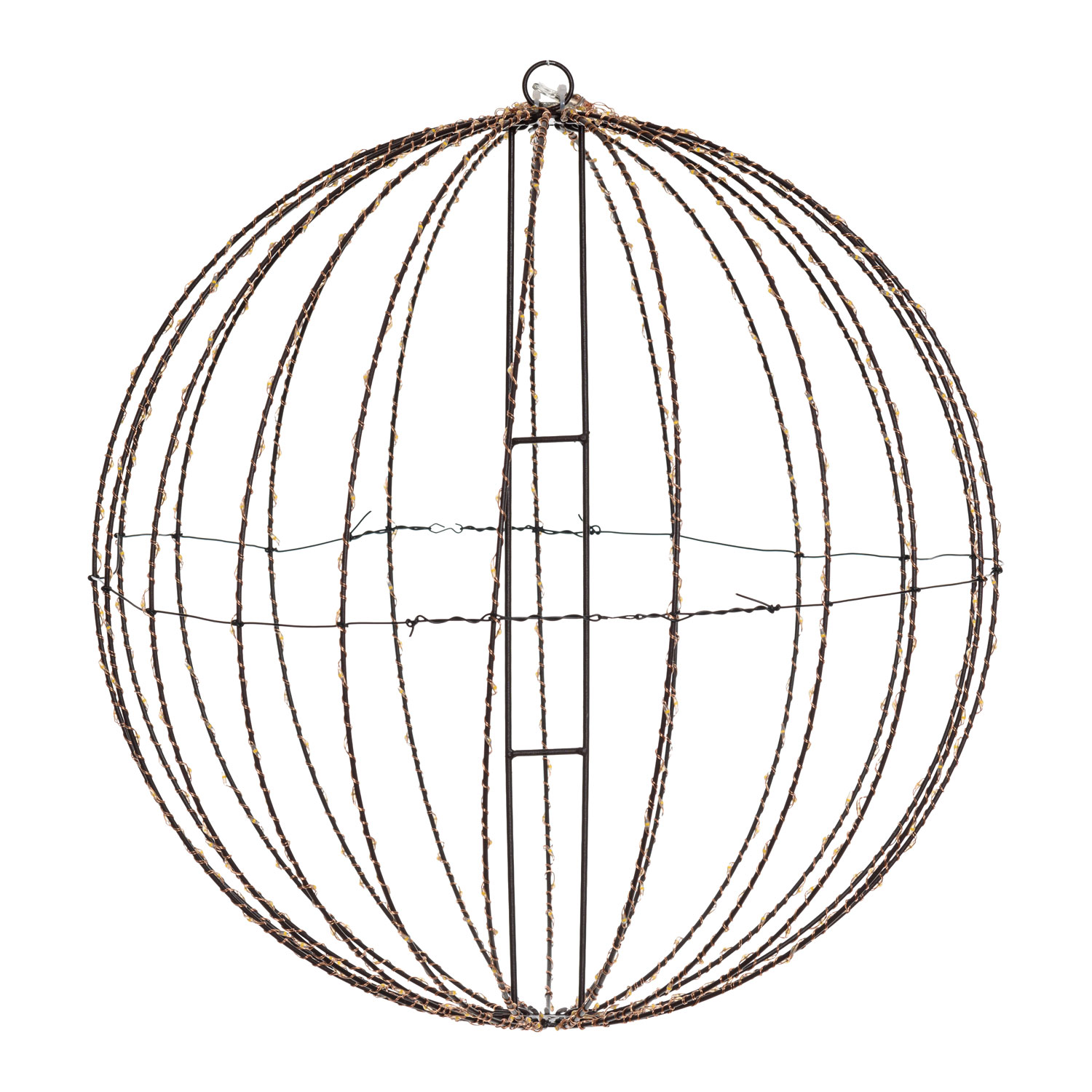 Sphère marron pliable en 3D, Ø 54 cm, 520 microled haute densité blanc chaud, utilisation en intérieur 3 Sphère marron pliable en 3D, Ø 54 cm, 520 microled haute densité blanc chaud, utilisation en intérieur 3