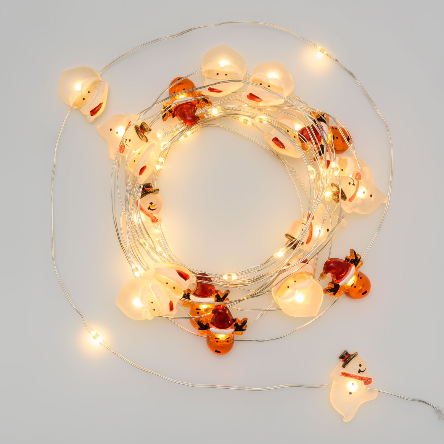 Guirnalda con 40 decoraciones navideñas a pilas, microled blanco cálido 2 Guirnalda con 40 decoraciones navideñas a pilas, microled blanco cálido 2