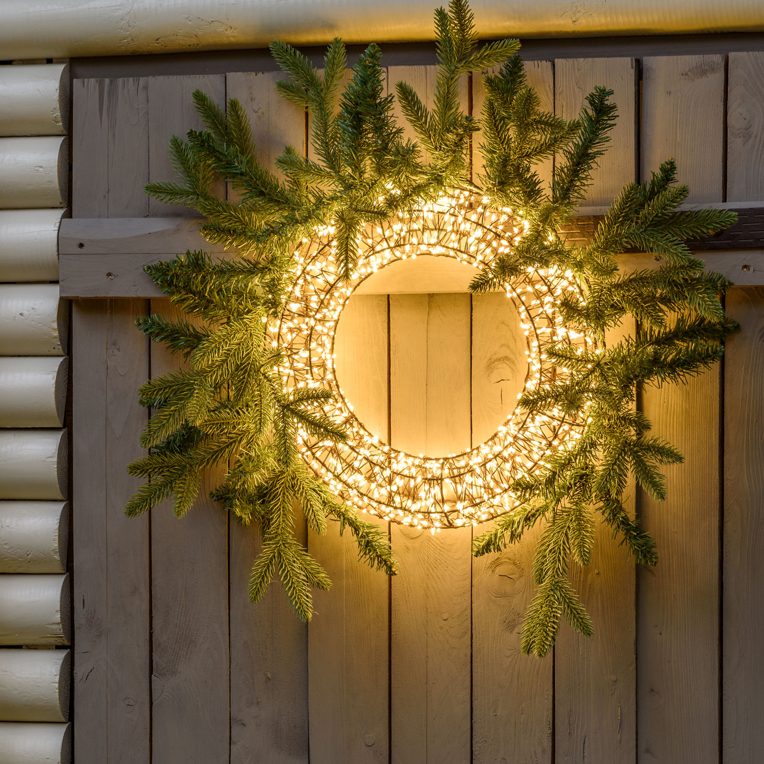 Corona 3D, Ø 35 cm, 1000 Micro led bianco caldo e bianco freddo, uso interno 1 Corona 3D, Ø 35 cm, 1000 Micro led bianco caldo e bianco freddo, uso interno 1