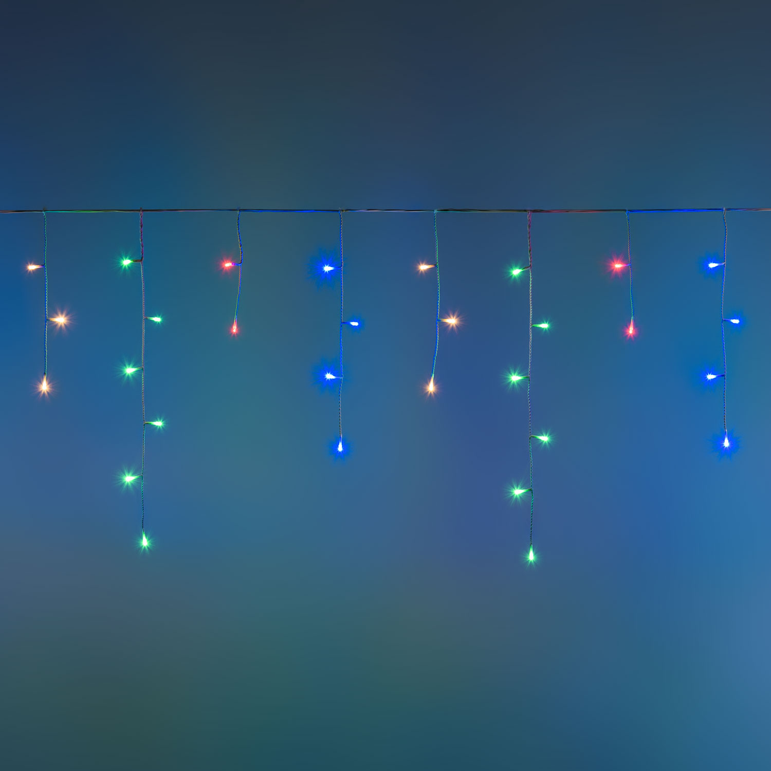 7.68 x 0.6 m Icicle light, 180 LEDs multicolor 7.68 x 0.6 m Icicle light, 180 LEDs multicolor