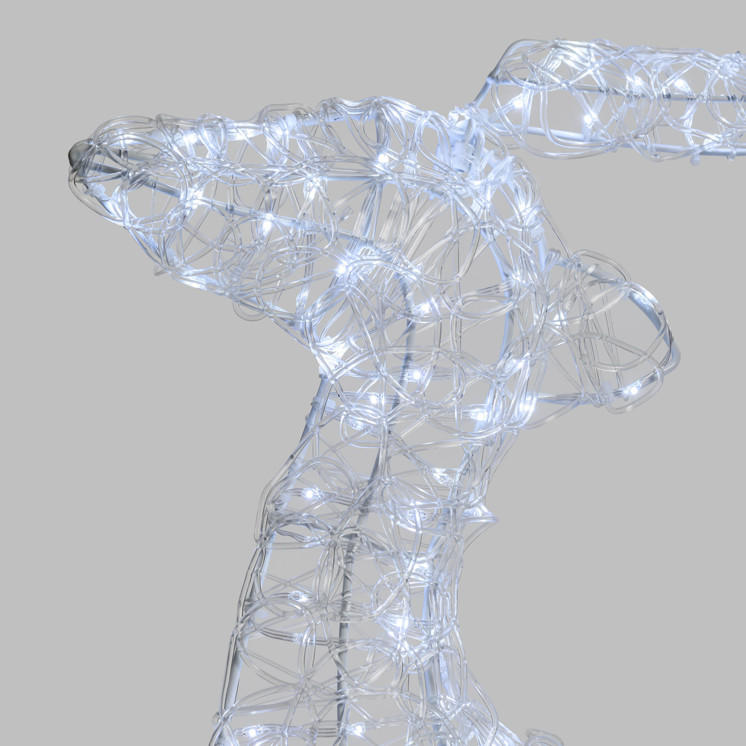 2D laufendes Rentier, h 80 cm, 200 LED Lichtperlen kaltweiß 2 2D laufendes Rentier, h 80 cm, 200 LED Lichtperlen kaltweiß 2