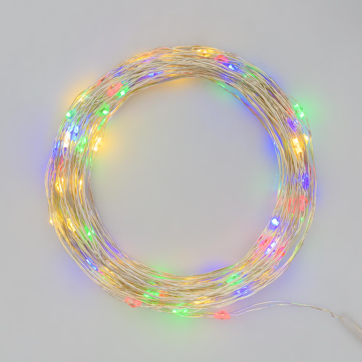 Guirnalda a pilas 3,9 m, micro led multicolor Guirnalda a pilas 3,9 m, micro led multicolor