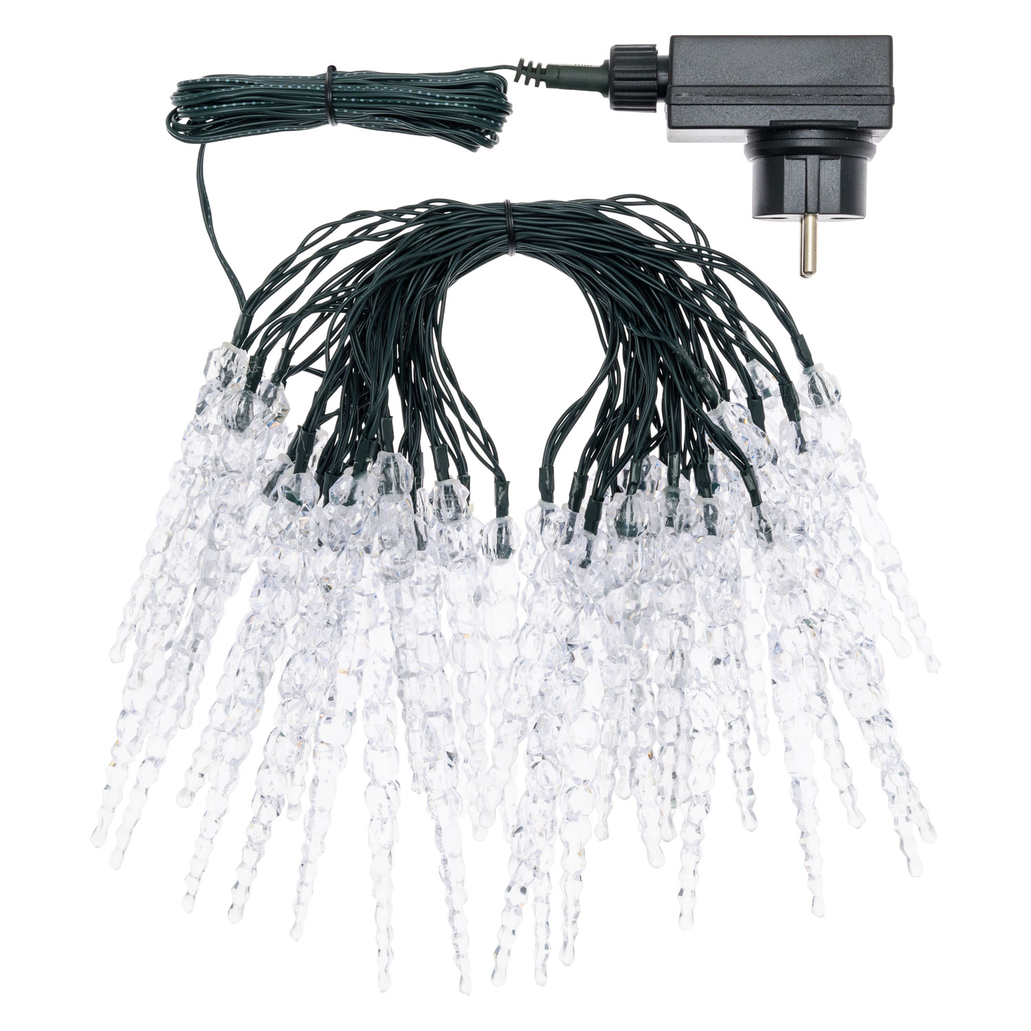 Dekolichterkette 8 m, 40 LED-Eiszapfen kaltweiß 2 Dekolichterkette 8 m, 40 LED-Eiszapfen kaltweiß 2