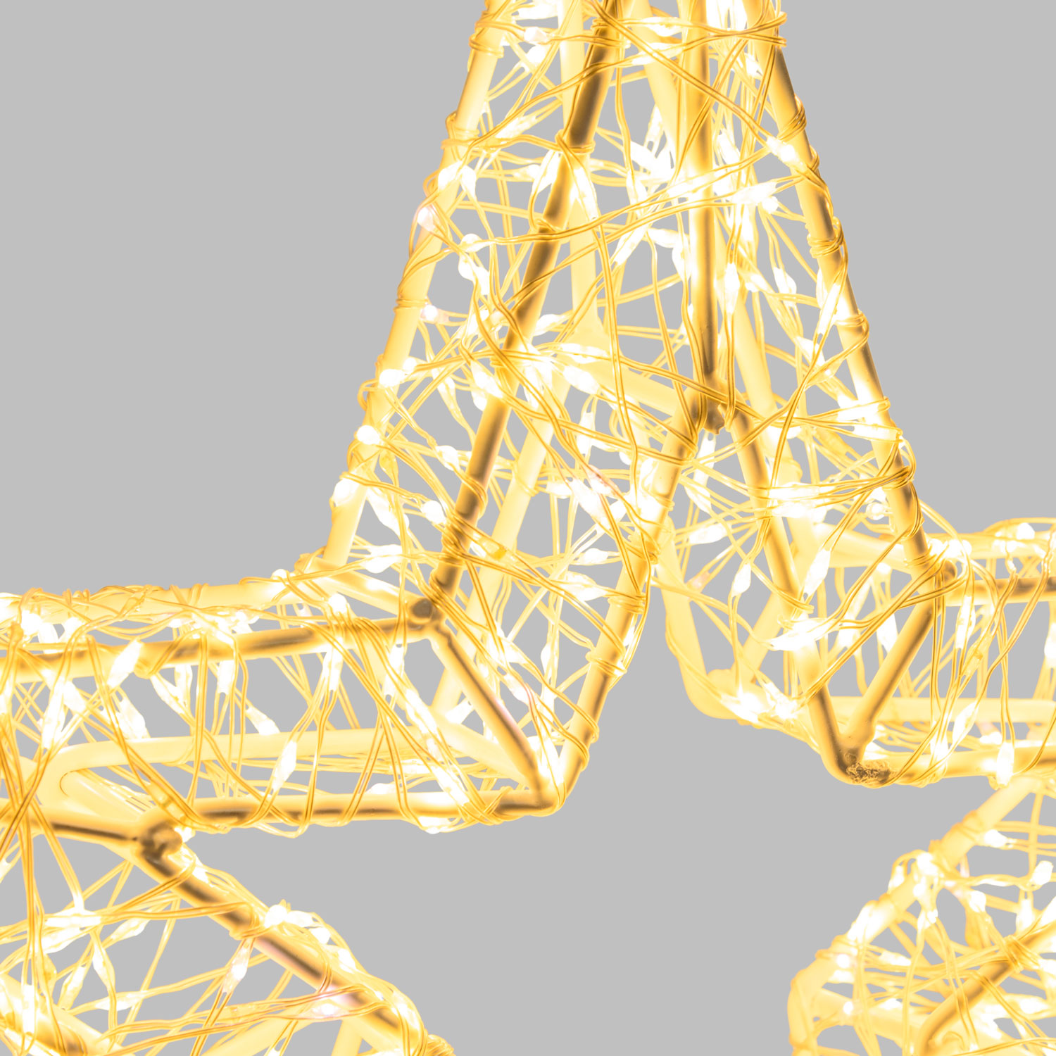 Weißer 3D-Stern Ø 35 cm, 800 Micro-LEDs warmweiß und kaltweiß, für den Innenbereich geeignet 8 Weißer 3D-Stern Ø 35 cm, 800 Micro-LEDs warmweiß und kaltweiß, für den Innenbereich geeignet 8