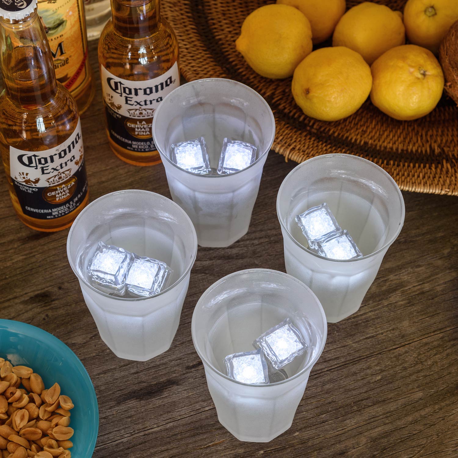 Set of 8 Floating Ice Cubes, White LEDs 1 Set of 8 Floating Ice Cubes, White LEDs 1