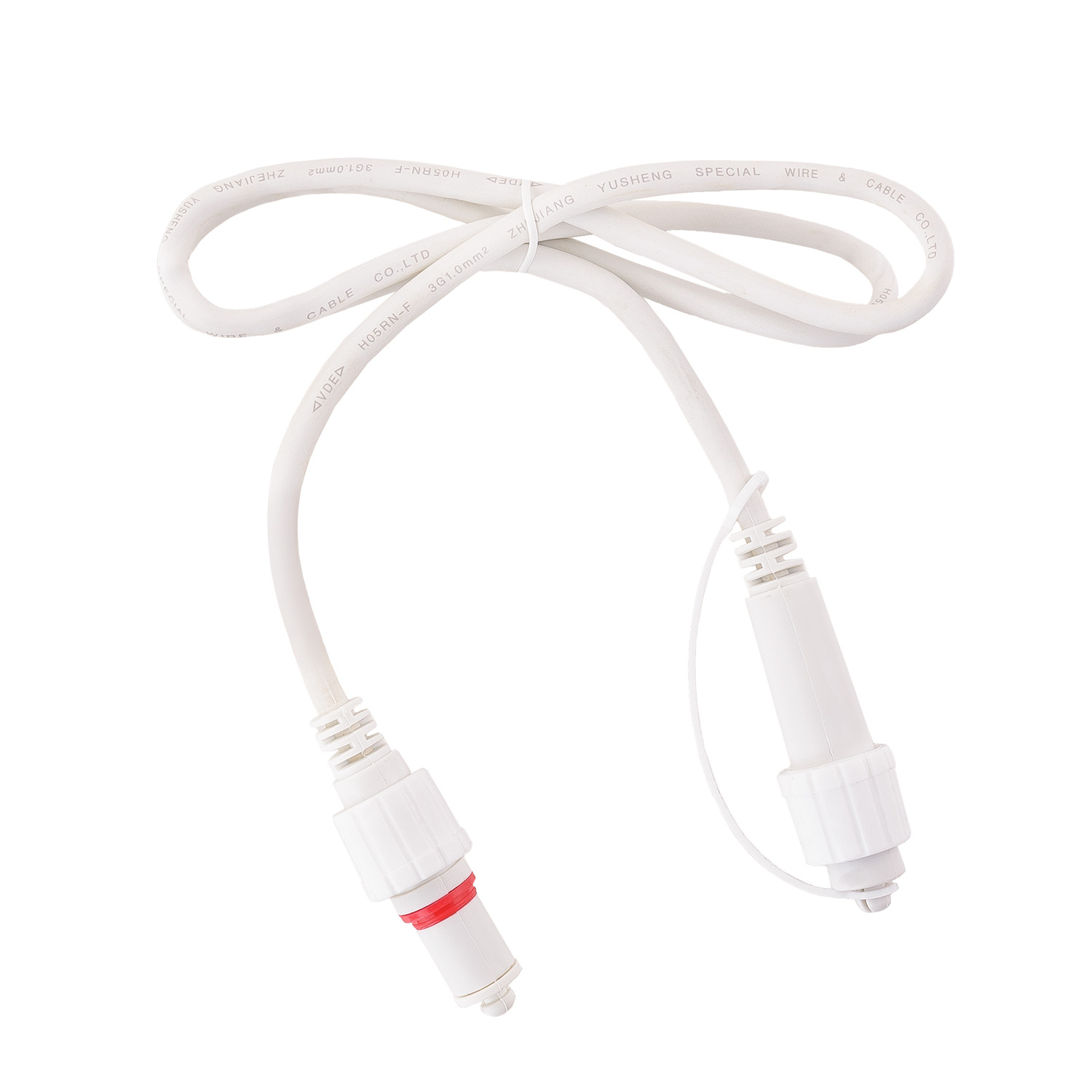 Rallonge Connect ProLine 3P avec câble de terre, 1 mètre, câble en caoutchouc blanc Rallonge Connect ProLine 3P avec câble de terre, 1 mètre, câble en caoutchouc blanc