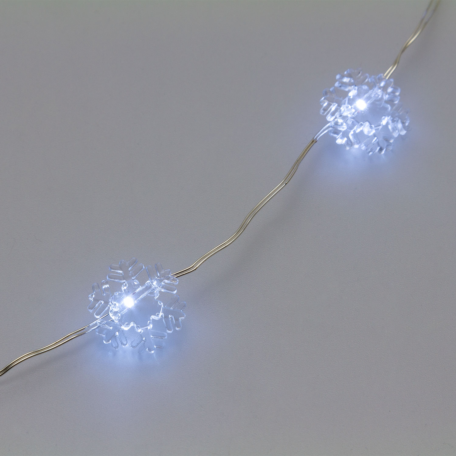 Collana Brilly 10 fiocchi di neve led bianco freddo 5 Collana Brilly 10 fiocchi di neve led bianco freddo 5