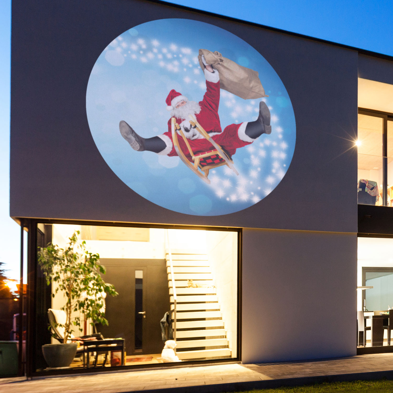 Gobo Babbo Natale su slittino che vola 2 Gobo Babbo Natale su slittino che vola 2