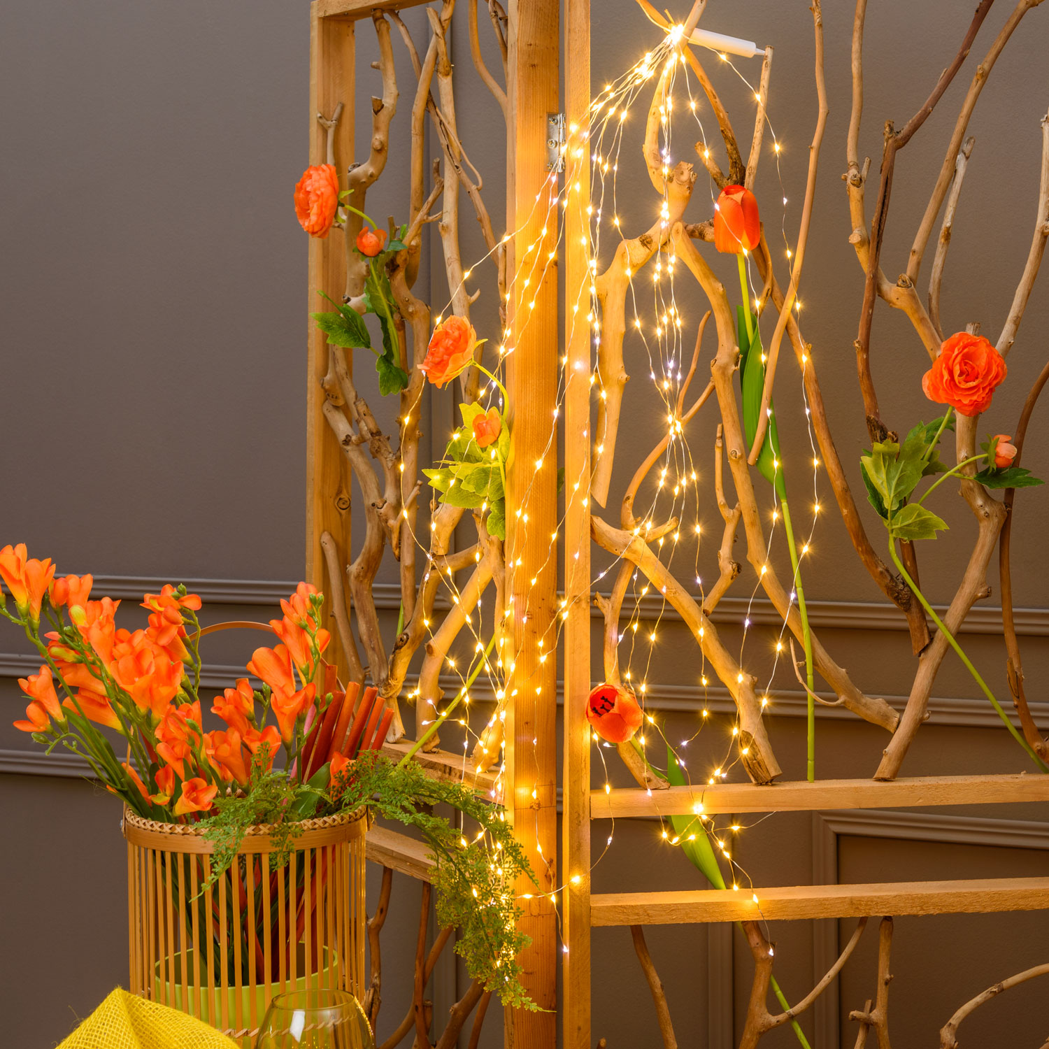 Lichterbündel 1 m, 300 Micro LEDs kalt- und warmweiß, Silberdraht Lichterbündel 1 m, 300 Micro LEDs kalt- und warmweiß, Silberdraht