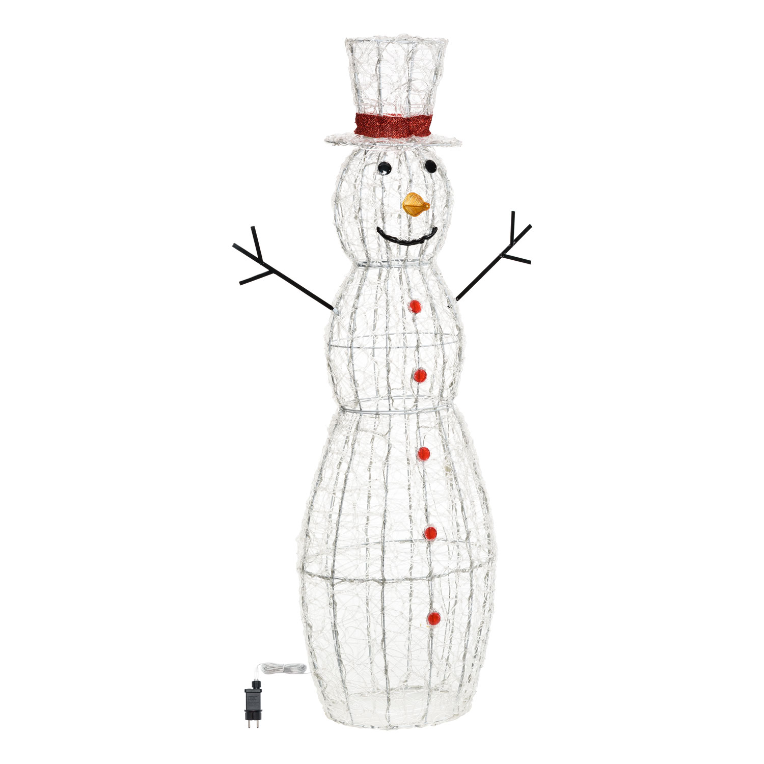 h 150 cm, White Leds Snowman in Acrylic 3 h 150 cm, White Leds Snowman in Acrylic 3