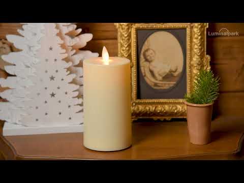 Candela a batteria avorio 14 cm, led bianco caldo 2 Candela a batteria avorio 14 cm, led bianco caldo 2