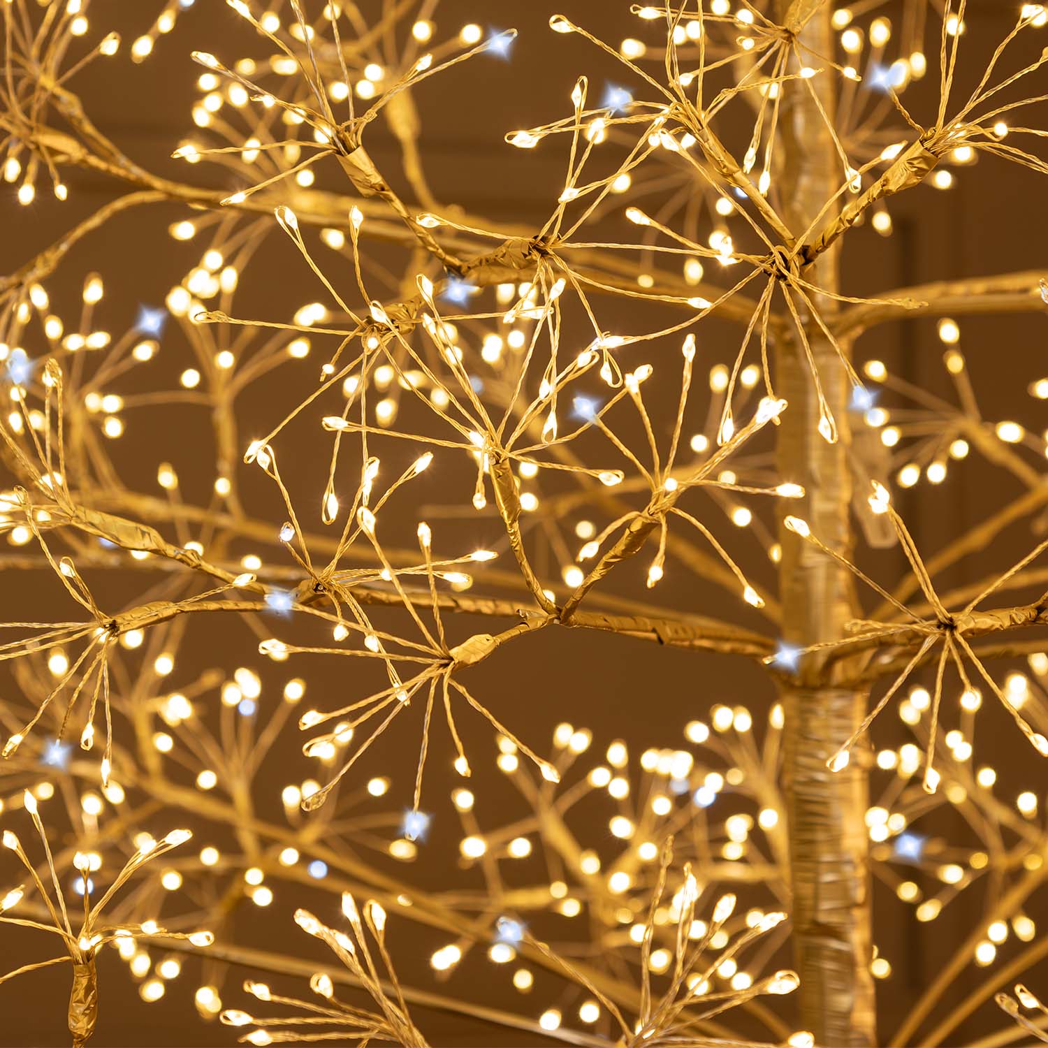 Champagnerfarbener Baum RICCO, H 1,8 m, 2100 Micro-LEDs in warmweiß und kaltweißem, Innenbereich 3 Champagnerfarbener Baum RICCO, H 1,8 m, 2100 Micro-LEDs in warmweiß und kaltweißem, Innenbereich 3