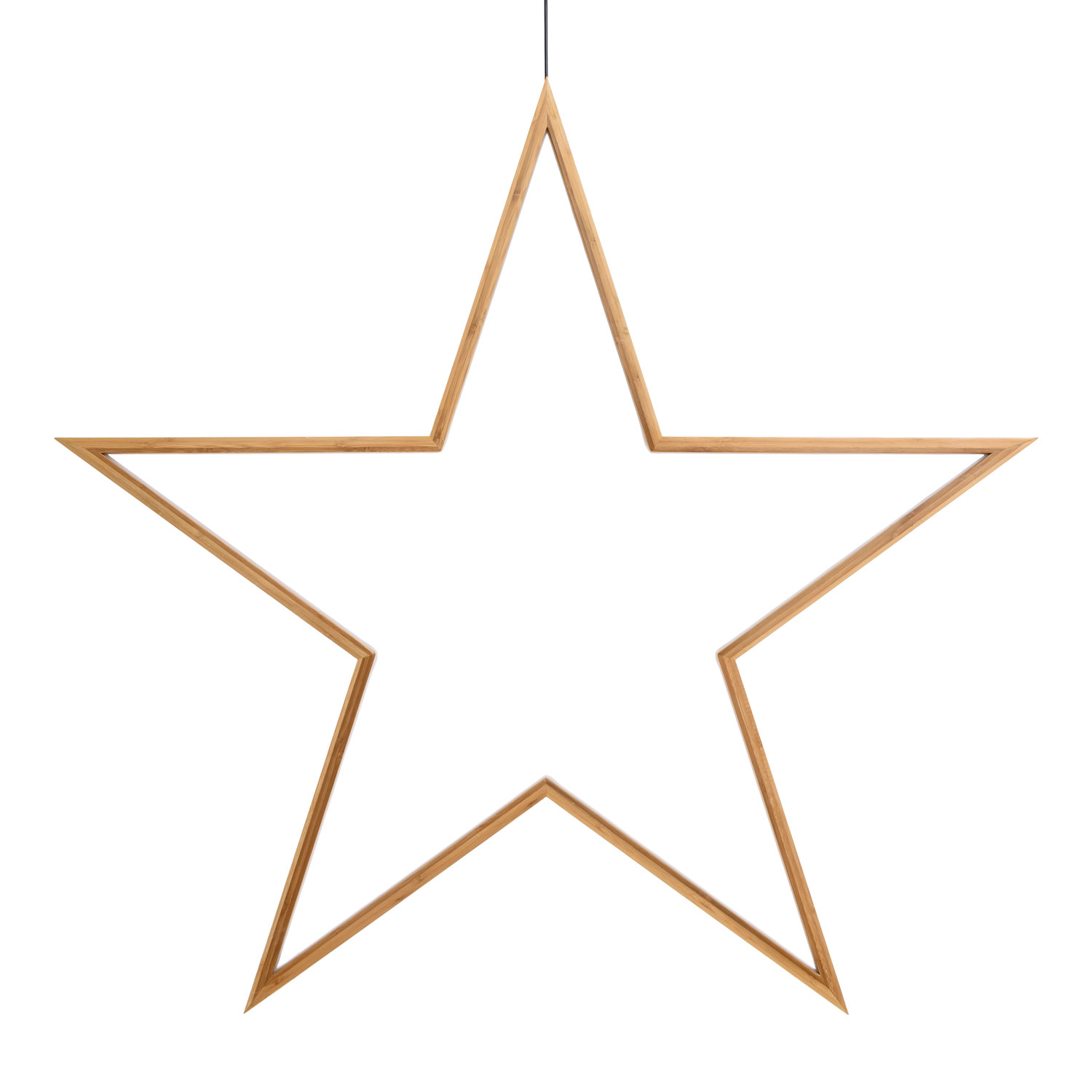 Estrella de madera natural, 110 cm, led blanco cálido 5 Estrella de madera natural, 110 cm, led blanco cálido 5