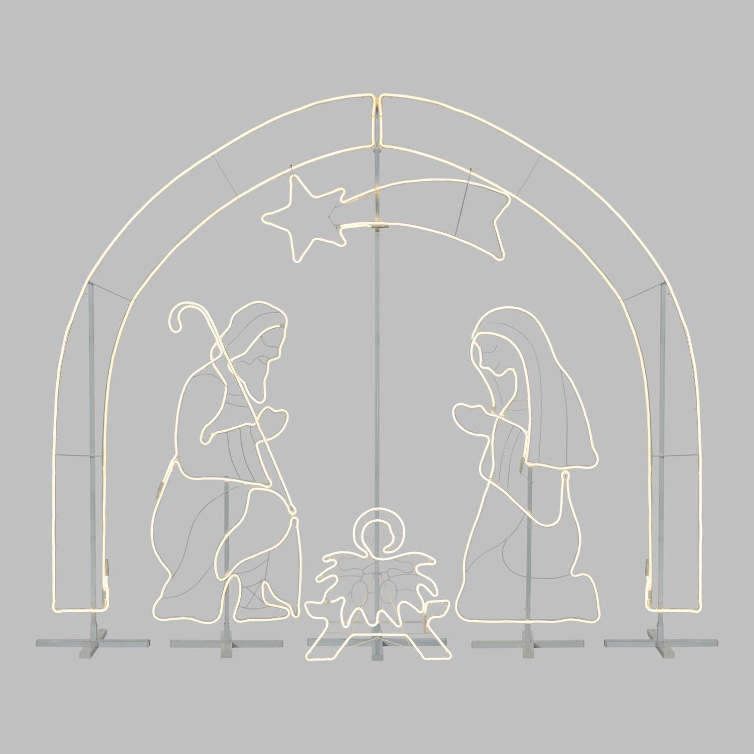 Lampe Crèche, Joseph en tube lumineux effet néon, 115 cm, led blanc chaud 4 Lampe Crèche, Joseph en tube lumineux effet néon, 115 cm, led blanc chaud 4