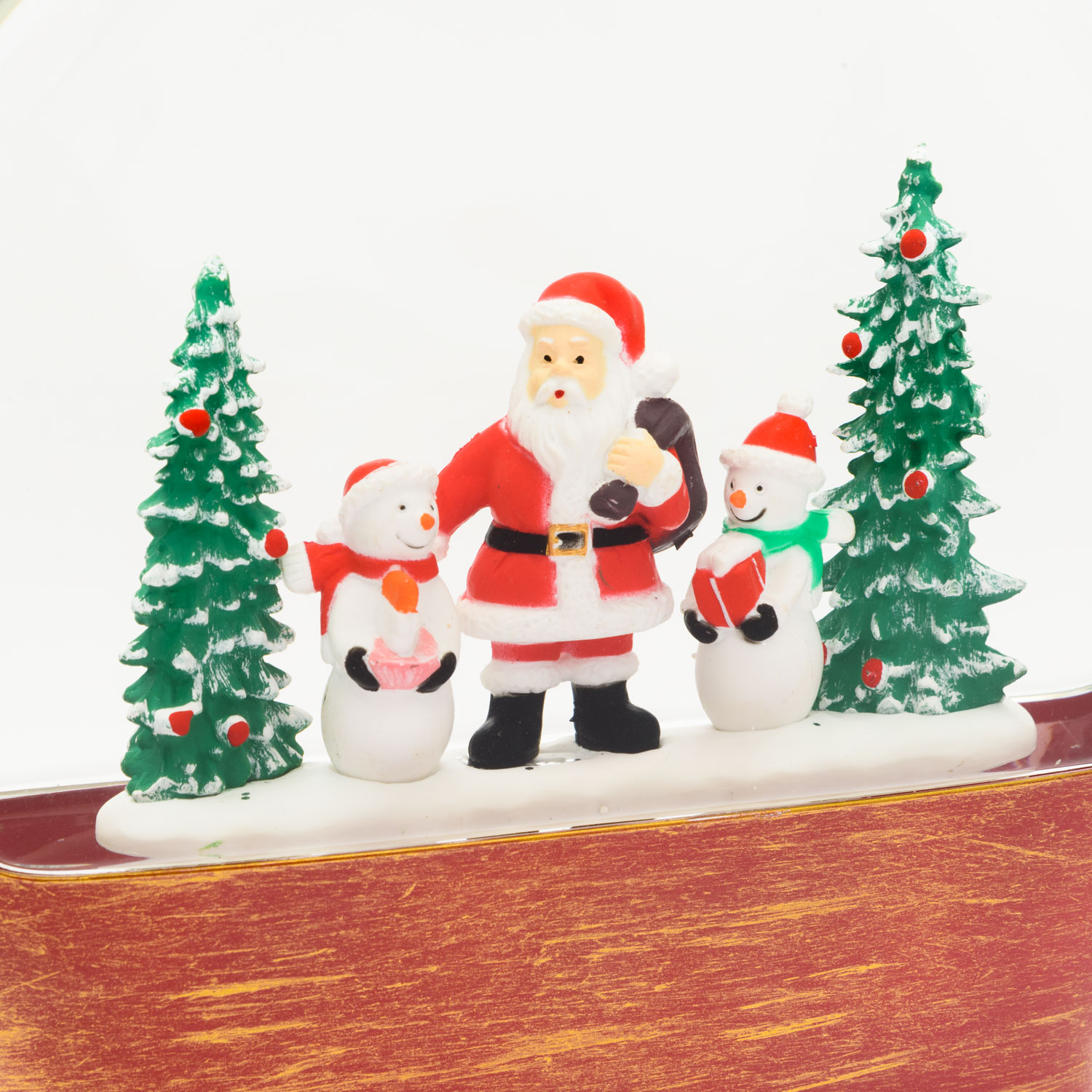 h 19 cm, Antique red glass lantern, Christmas landscape with glitter snowfall, warm white led 4 h 19 cm, Antique red glass lantern, Christmas landscape with glitter snowfall, warm white led 4