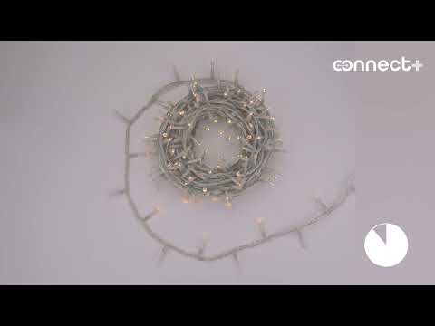 12m Warm White Connect+ String Lights, 240 LEDs, transparent cable, connectable 2