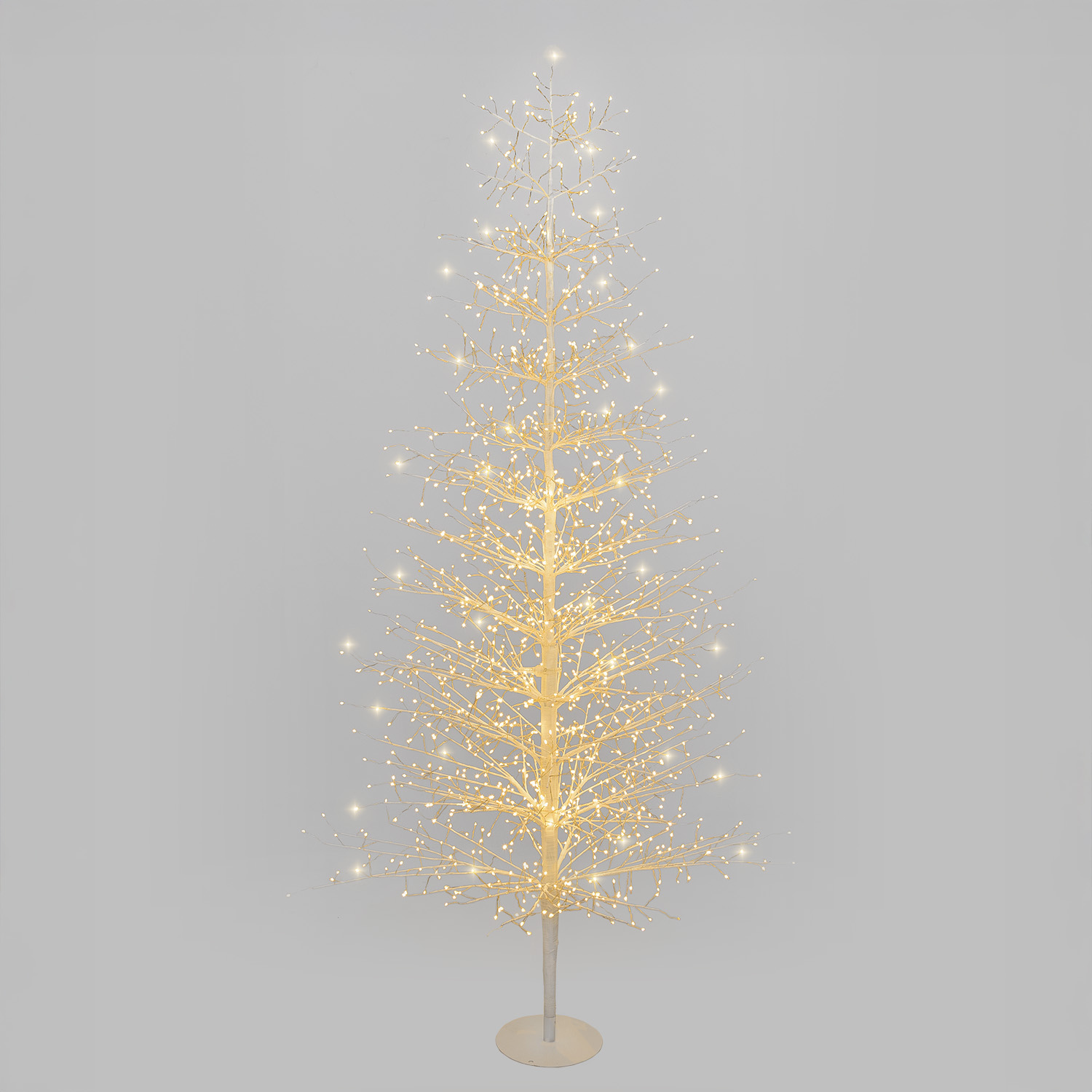 Albero Conico Tiglio bianco h 1,8 m, 1568 microled bianco caldo, uso interno